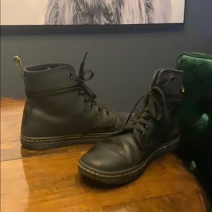 Doc Martens black leather ankle boots